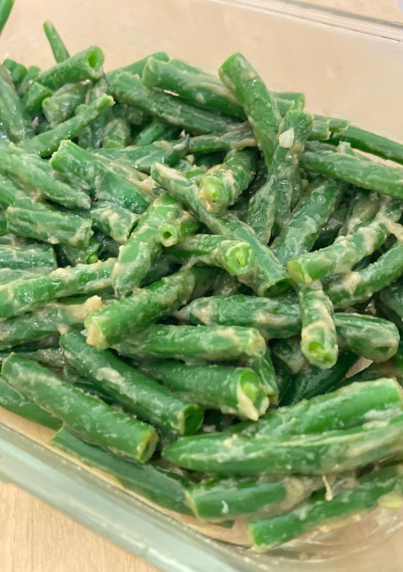 Una foto de Judías Verdes con Salsa de Tahini
