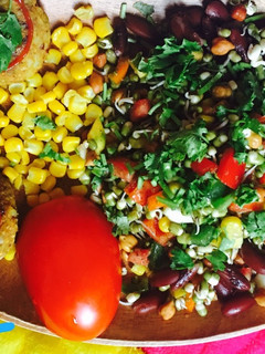 A picture of Vegan Rajma potato cutlet with mix vegetables salad.