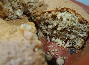 Una foto de Bizcocho de muesli, quinoa y choco negro