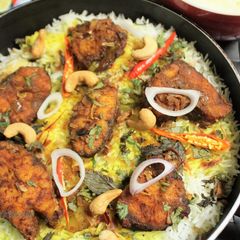 A picture of Fish Dum Biryani.