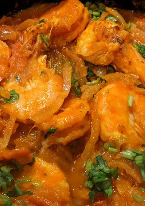 A picture of Prawns masala.