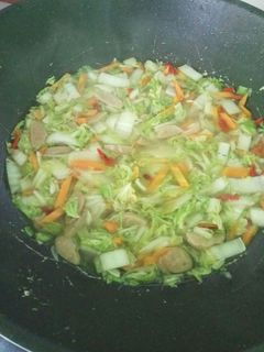 Foto resep Tumis sawi putih meriah