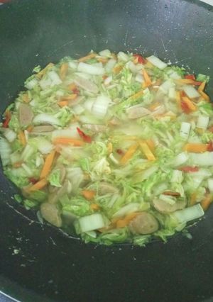 Foto resep Tumis sawi putih meriah