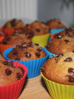 Une photo de Muffin bananes et pépites de chocolat