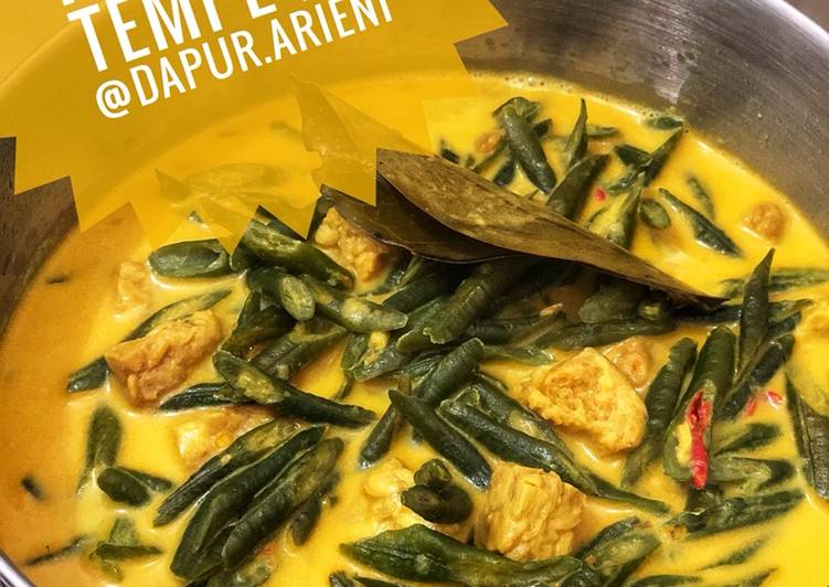 Gulai kacang panjang tempe