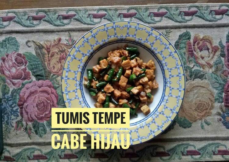 Resep Tumis Tempe Cabe Hijau, Bikin Ngiler