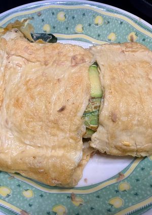 【煎】豆包櫛瓜鮪魚蛋餅 的食譜成品照片