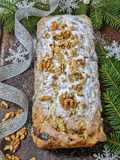 Budín de frutos secos aromatizado con mandarina