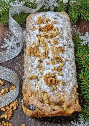 Una foto de Budín de frutos secos aromatizado con mandarina