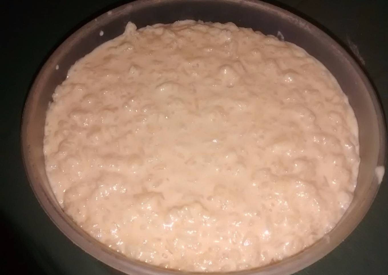 Arroz con leche y leche condensada