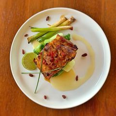 Roasted Cod in Prosecco & Honey A picture of Roasted Cod in Prosecco & Honey.