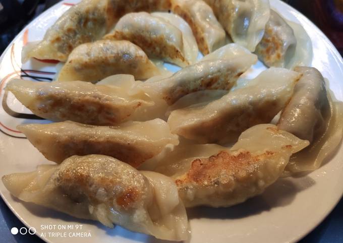 Easiest Way to Make Speedy Pan fried Chinese dumpling 锅贴