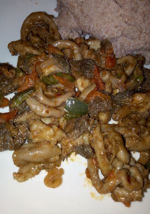 A picture of Wet Fried Goat Matumbo.