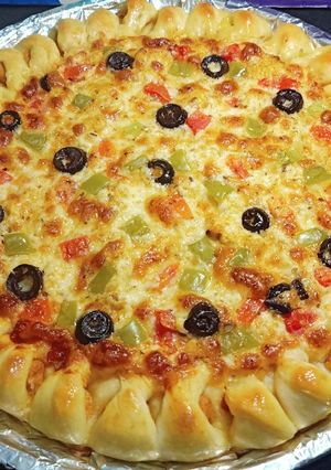 A picture of Spicy Chicken Chunks Pizza 🍕🍕.