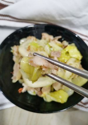Foto resep Pork Lettuce Stir Fry
