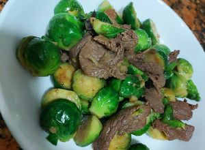 Foto resep Tumis brussel sprout/ kubis kecil dengan slice beef