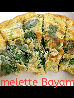 Foto resep Omelette Bayam