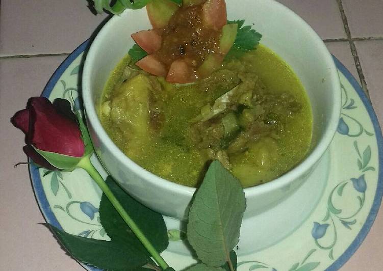 Kreasi Daging Qurban "sop kambing masak kuning" 🐏🐐
