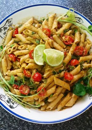 A picture of Zesty pasta salad.