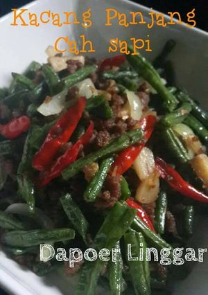 Foto resep Kacang panjang cah sapi By. Dapoer Linggar