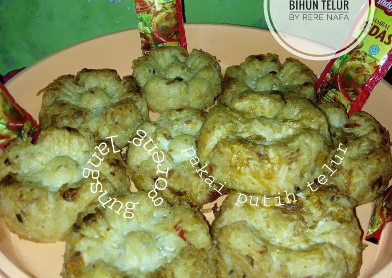 Tahu fantasi bihun telur pedas