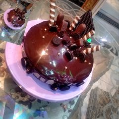 A picture of Chocolate dripping cake.
