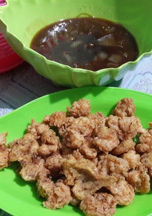 Foto resep Udang tepung pedas siram saus tiram 🤣