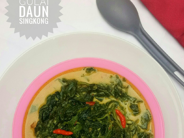 Resep 215. Gulai Daun Singkong yang Lezat Sekali