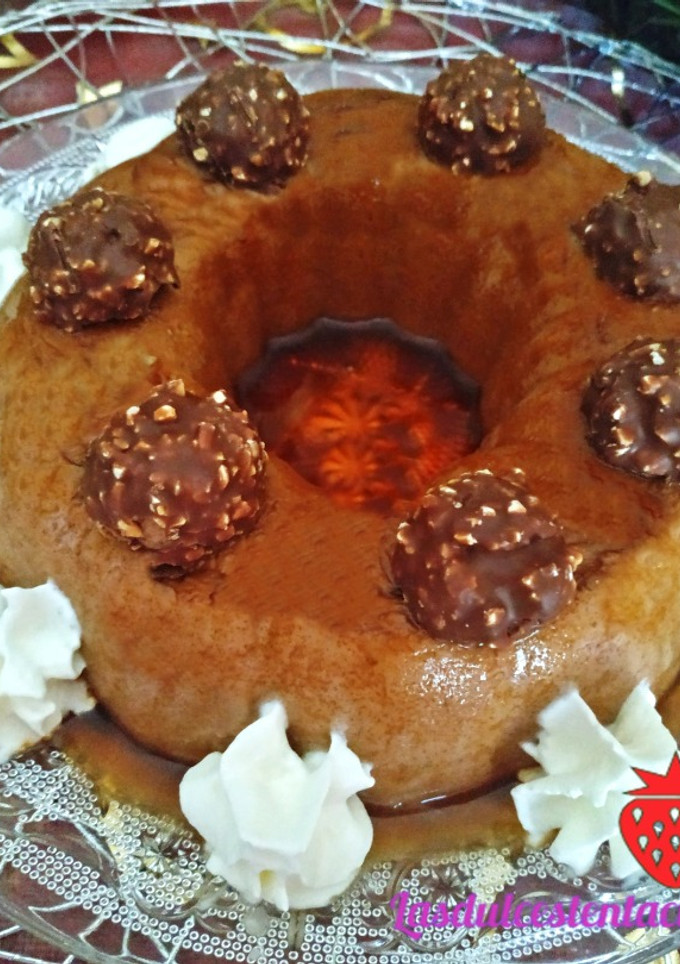 Una foto de Flan de Ferrero Rocher