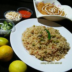 A picture of Matar pulao #cookpadapp.