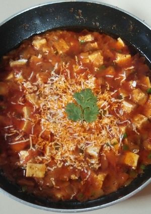 A picture of Restaurant style paneer kolhapuri.