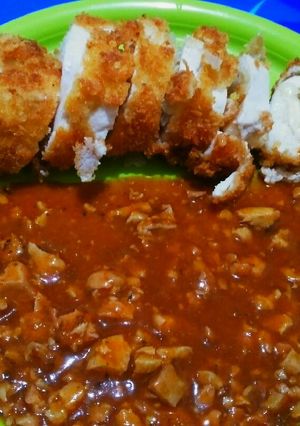 Foto resep Chicken roll with bolognese