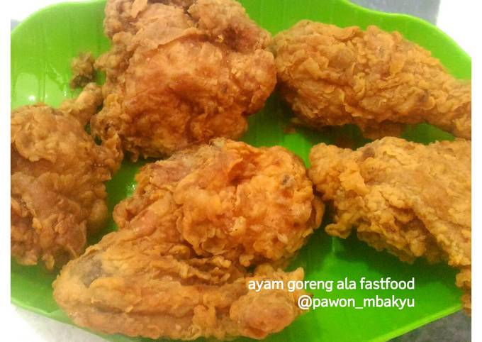 Ayam goreng ala fastfood, simple, enak, gurih