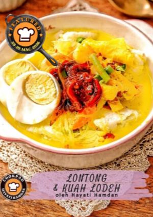 Gambar Lontong Dan Kuah Masak Lodeh