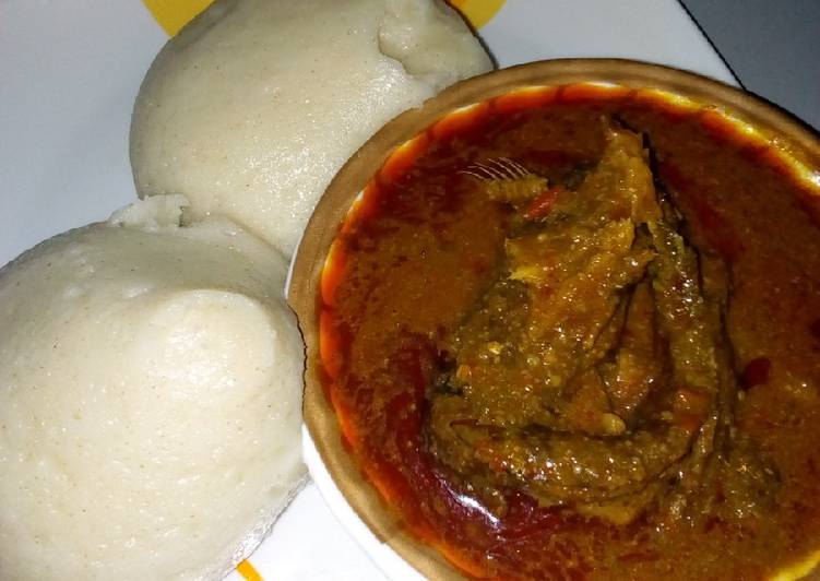 Recipe of Ultimate Tuwon semovita da miyan bushashshen kubewa