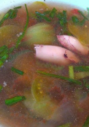 Hình của món Canh mực nấu thơm.