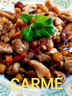 Una foto de Pollo con garbanzos al curry