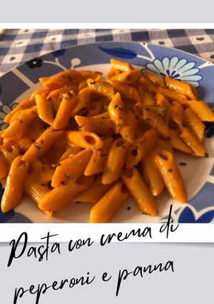 A picture of Pasta with Creamy Bell Pepper Sauce.
