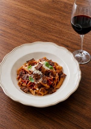 Zdjęcie przepisu Makaron penne amatriciana 🌶.