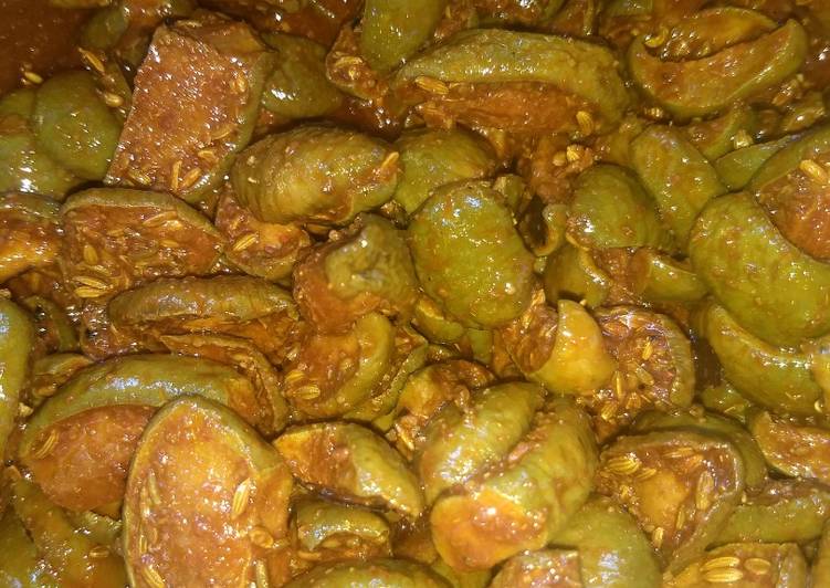Steps to Prepare Any-night-of-the-week Jalpai ka achar/olive pickle
