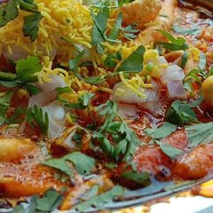A picture of Sev bhaji.