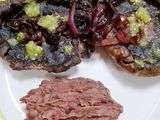 Portobello, como hígado encebollado