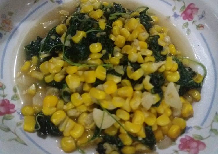 Bayam Jagung Tumis Bawang Putih