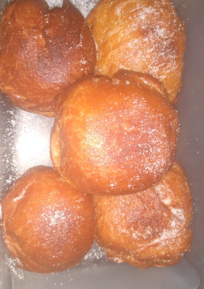 Una foto de Bolas de fraile con dulce de leche