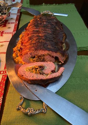 Una foto de Rollo de carne con tocineta