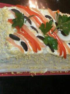 Una foto de Pastel de atún y salmón