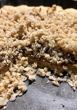 Una foto de Tarta de avena y dulce de leche