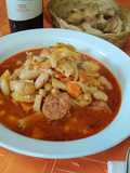 Guiso de mondongo con chorizo colorado