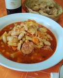 Guiso de mondongo con chorizo colorado
