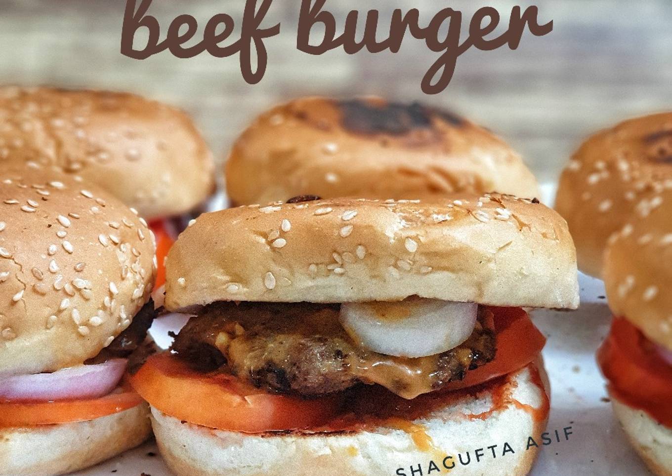 Beef Burger with fusion sauce